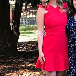 Chelsea28 Red Fit & Flare Dress. Size Medium.
